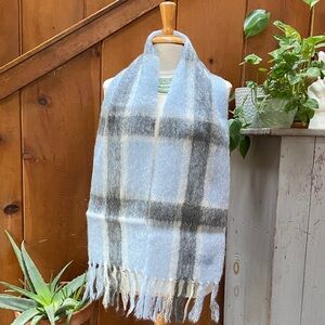 Vintage Royal Scot Mohair Wool Plaid Scarf